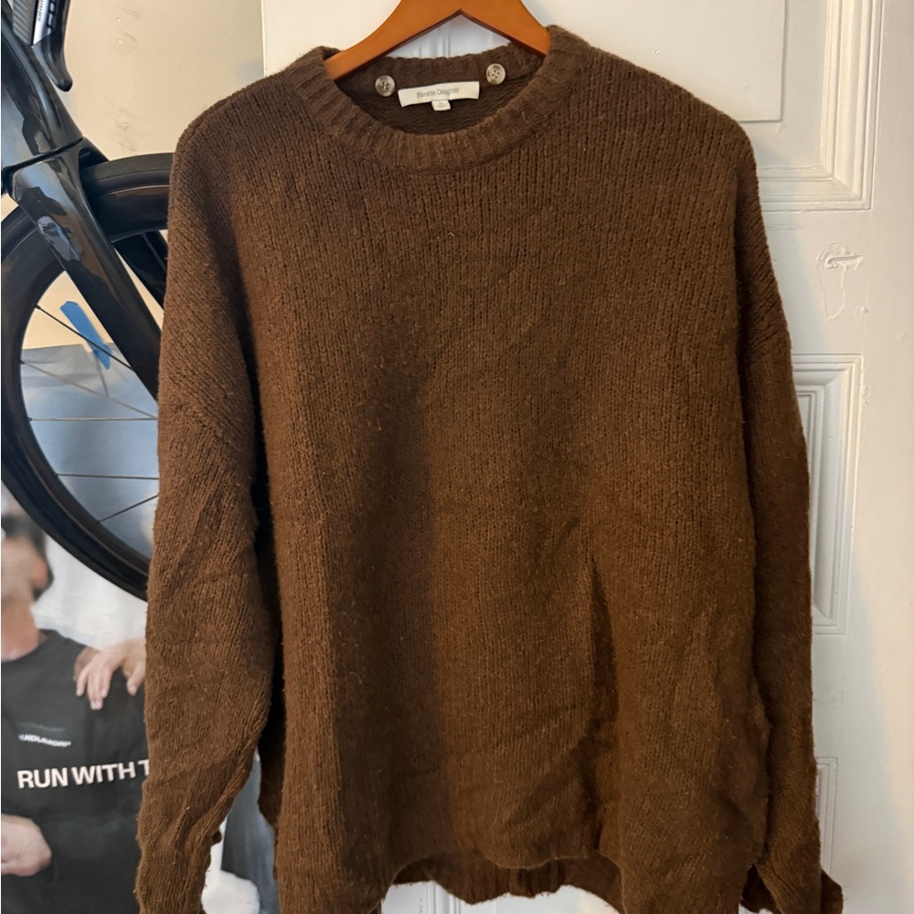 Favorite Daughter Men's Chocolate Brown Crewneck Sweater